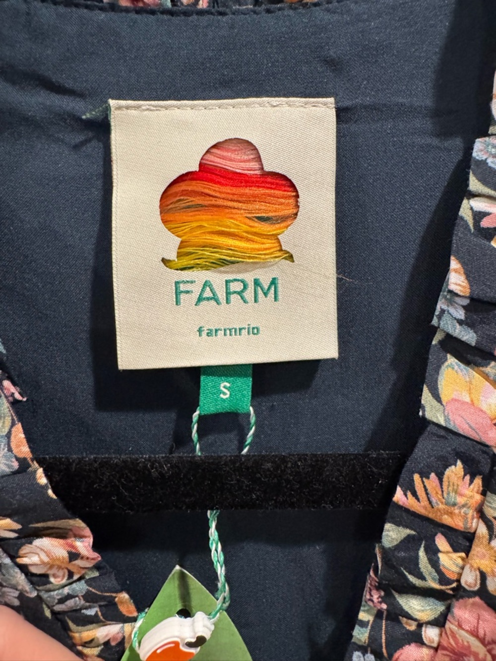 NWT Farm Rio navy blue short sleeve Maria floral maxi dress - Picture 7 of 11